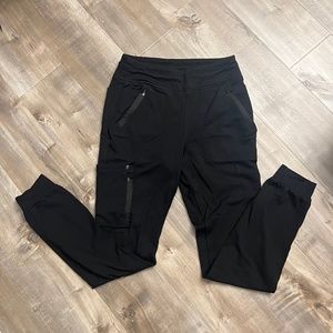 Jaanuu Women's 10-Pocket Scrub Jogger (Black, Size Small)